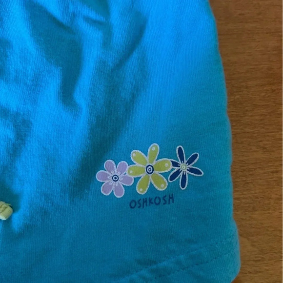 Vintage Oshkosh  Skort Green & Blue with Flowers | 12M Baby Girl - Picture 2 of 4
